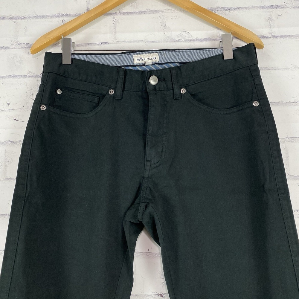 Peter Millar Pants Men's Size 30 Chino‎ Pants Straight Fit Black 34" Inseam NWT